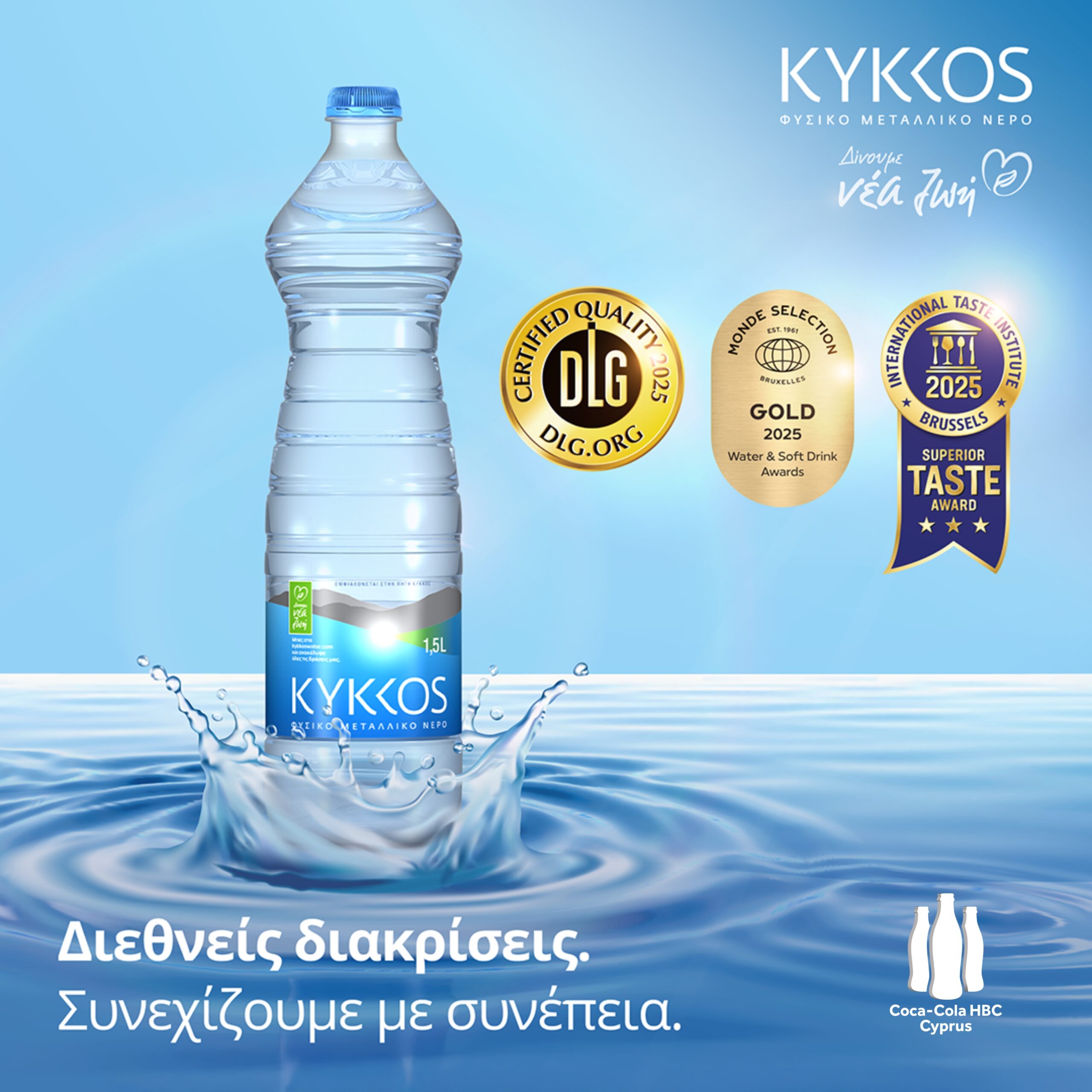 Με Διεθνείς διακρίσεις το Φυσικό Μεταλλικό Νερό ΚΥΚΚΟΣ