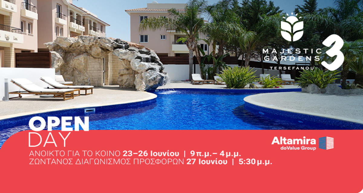 Altamira Real Estate: Με νέο Live Bidding Event με καλοκαιρινή διάθεση στο Majestic Gardens 3