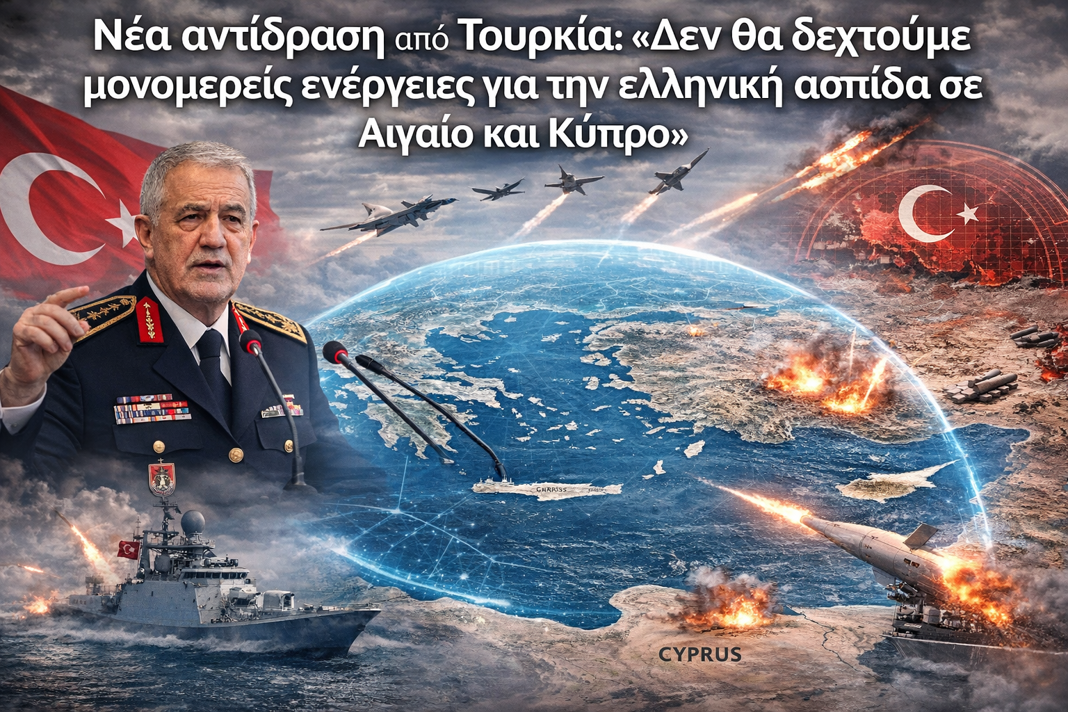Κλιμακώνεται η ένταση: Η Τουρκία προειδοποιεί για την ελληνική «ασπίδα» σε Αιγαίο και Κύπρο – «Δεν θα δεχτούμε μονομερείς ενέργειες»