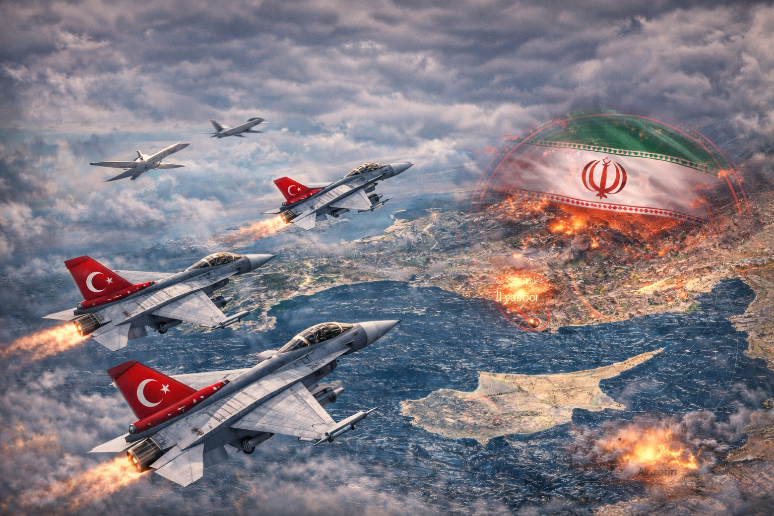 Τουρκία στέλνει μαχητικά στα κατεχόμενα – Προσγείωση 4 πολεμικών αεροσκαφών στην Τύμπου