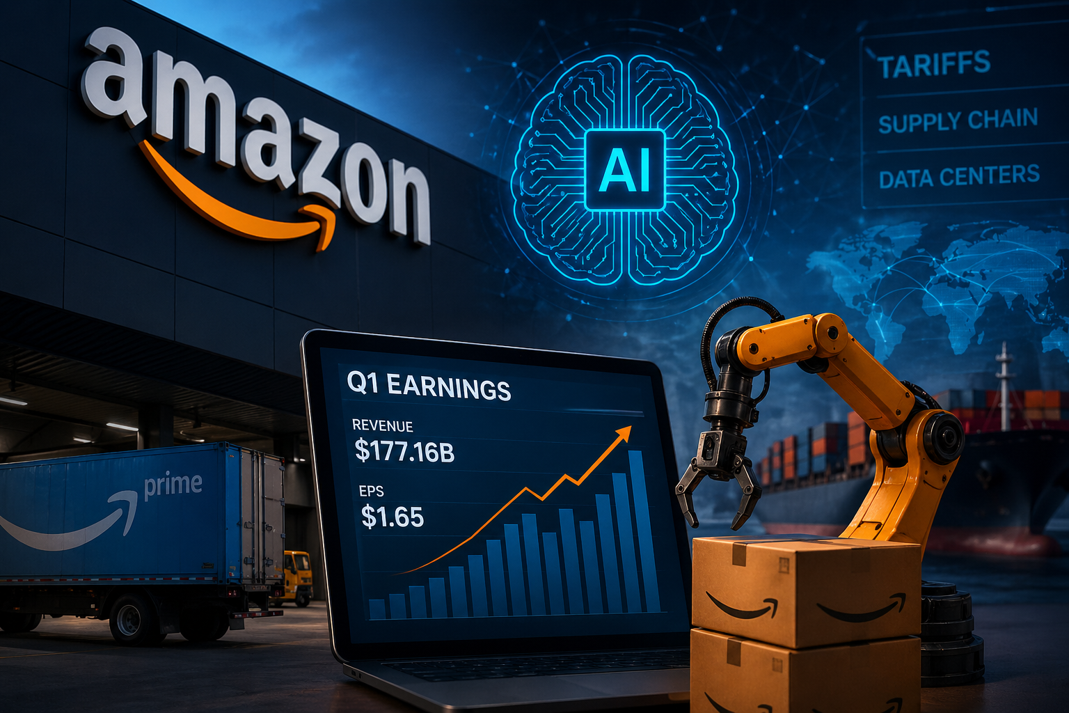 Amazon &pi;&rho;&iota;&nu; &tau;&alpha; &alpha;&pi;&omicron;&tau;&epsilon;&lambda;έ&sigma;&mu;&alpha;&tau;&alpha;: &Gamma;&iota;&alpha;&tau;ί ό&lambda;&omicron;&iota; &mu;&iota;&lambda;&omicron;ύ&nu; &gamma;&iota;&alpha; AI, tariffs &kappa;&alpha;&iota; data centers