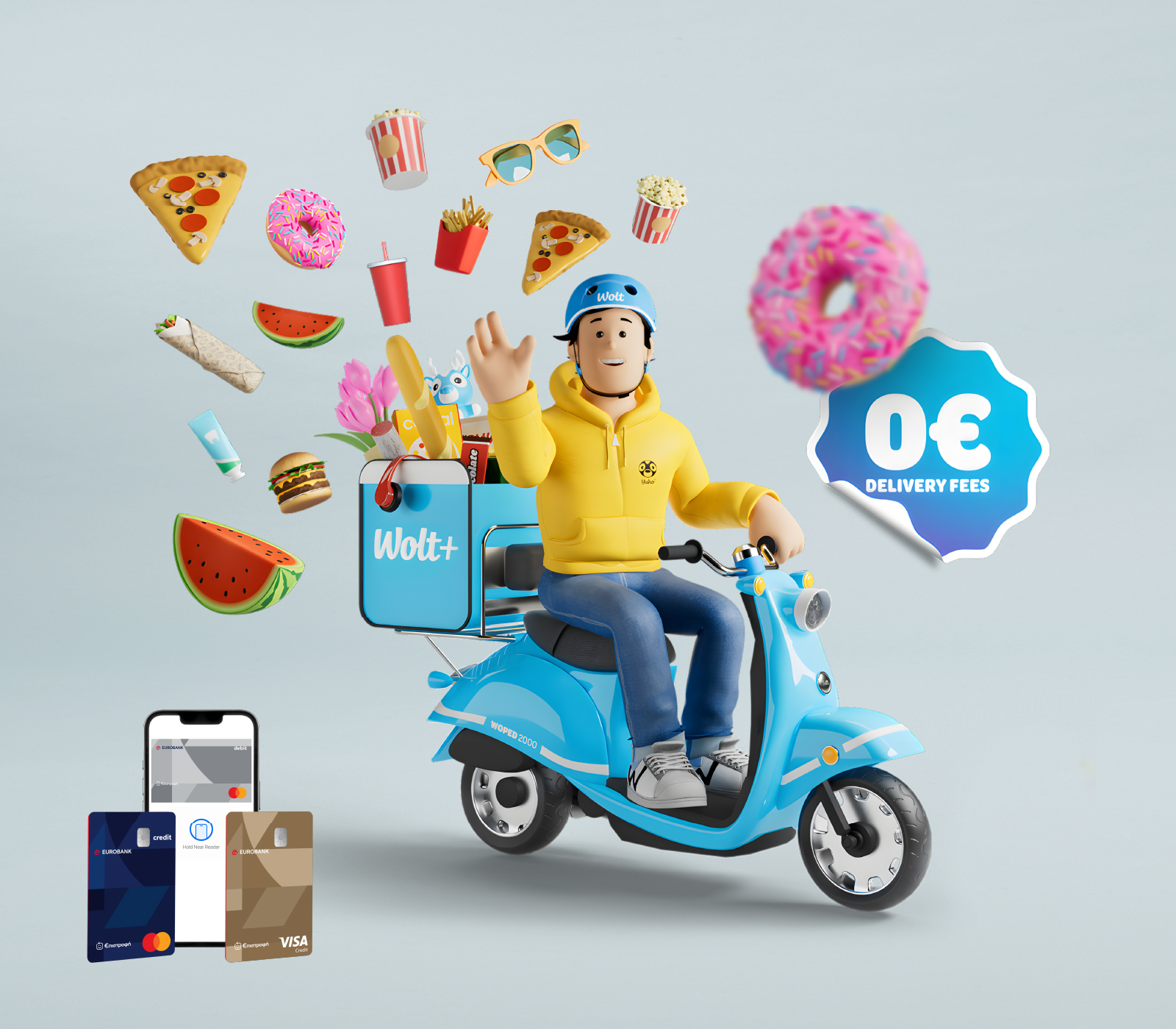 Eurobank: 6 &mu;ή&nu;&epsilon;&sigmaf; &delta;&omega;&rho;&epsilon;ά&nu; Wolt+ &epsilon;&upsilon;&rho;ώ &euro;&pi;&iota;&sigma;&tau;&rho;&omicron;&p