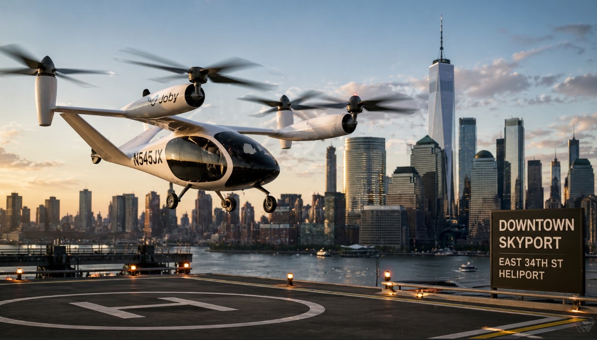 Έ&gamma;&iota;&nu;&epsilon; &eta; &pi;&rho;ώ&tau;&eta; &iota;&sigma;&tau;&omicron;&rho;&iota;&kappa;ή &pi;&tau;ή&sigma;&eta; eVTOL &sigma;&tau;&eta; &Nu;έ&alpha; &Upsilon;ό&rho;&kappa;&eta;: &Eta; Joby &phi;έ&rho;&nu;&epsilon;&iota; &pi;&iota;&omicron; &kappa;&omicron;&nu;&tau;ά &tau;&alpha; &iota;&pi;&tau;ά&mu;&epsilon;&nu;&alpha; &tau;&alpha;&xi;ί