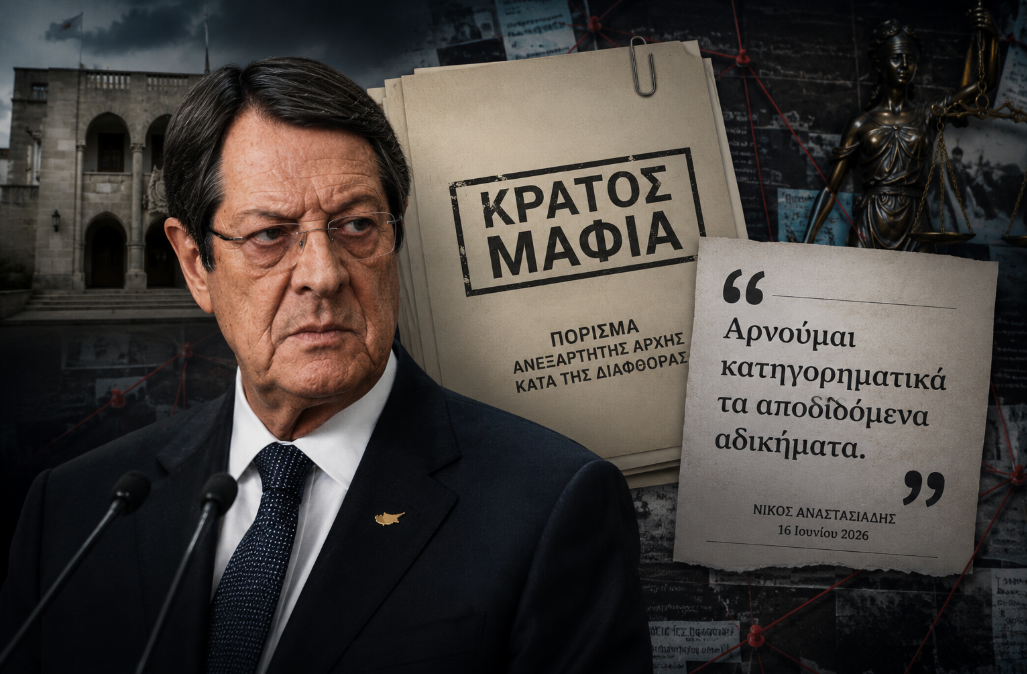 Αναστασιάδης για το πόρισμα «Κράτος Μαφία»: «Αρνούμαι κατηγορηματικά τα αποδιδόμενα αδικήματα»