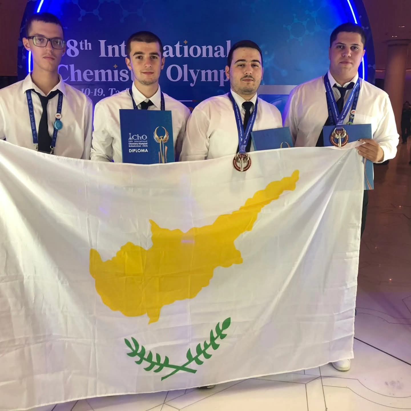 Δύο χάλκινα μετάλλια και ένας έπαινος για την Κύπρο στην 58η Διεθνή Ολυμπιάδα Χημείας