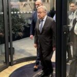 Ο Γενικός Γραμματέας του ΟΗΕ Αντόνιο Γκουτέρες προσέρχεται σε συνάντηση