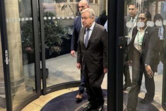 Ο Γενικός Γραμματέας του ΟΗΕ Αντόνιο Γκουτέρες προσέρχεται σε συνάντηση