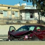 Όχημα με σοβαρές υλικές ζημιές μετά την καραμπόλα στον αυτοκινητόδρομο Λεμεσού–Πάφου