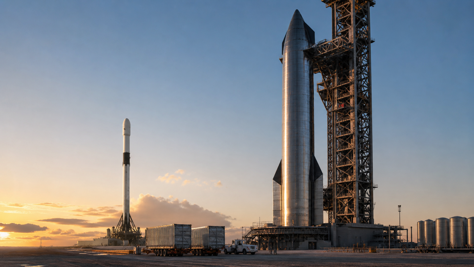 Μετάβαση από έναν πύραυλο τύπου Falcon 9 σε νέο πλήρως επαναχρησιμοποιούμενο υπερβαρύ διαστημικό σύστημα
