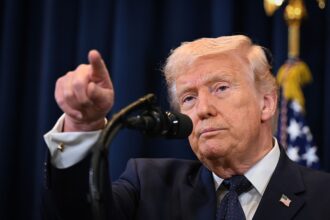 Ο πρόεδρος των ΗΠΑ Ντόναλντ Τραμπ σε επίσημη ομιλία