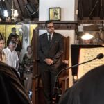 Ο Υπουργός Εξωτερικών Κωνσταντίνος Κόμπος κατά το ετήσιο μνημόσυνο του Αλέκου Μιχαηλίδη στο Μηλικούρι