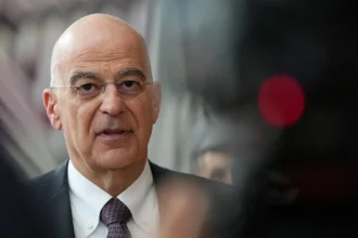 Ο Νίκος Δένδιας σε δημόσια εμφάνιση