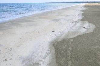 Η ακτογραμμή της παραλίας Lady’s Mile στη Λεμεσό