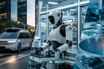 Αυτόνομο robotaxi με αισθητήρες σε ευρωπαϊκό αστικό τοπίο