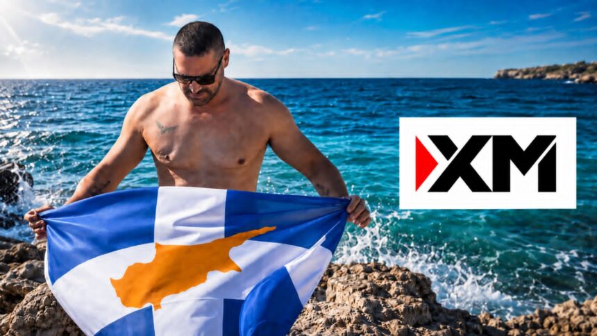 Ο Παραολυμπιονίκης Χαράλαμπος Ταϊγανίδης κρατά την κυπριακή σημαία δίπλα στη θάλασσα