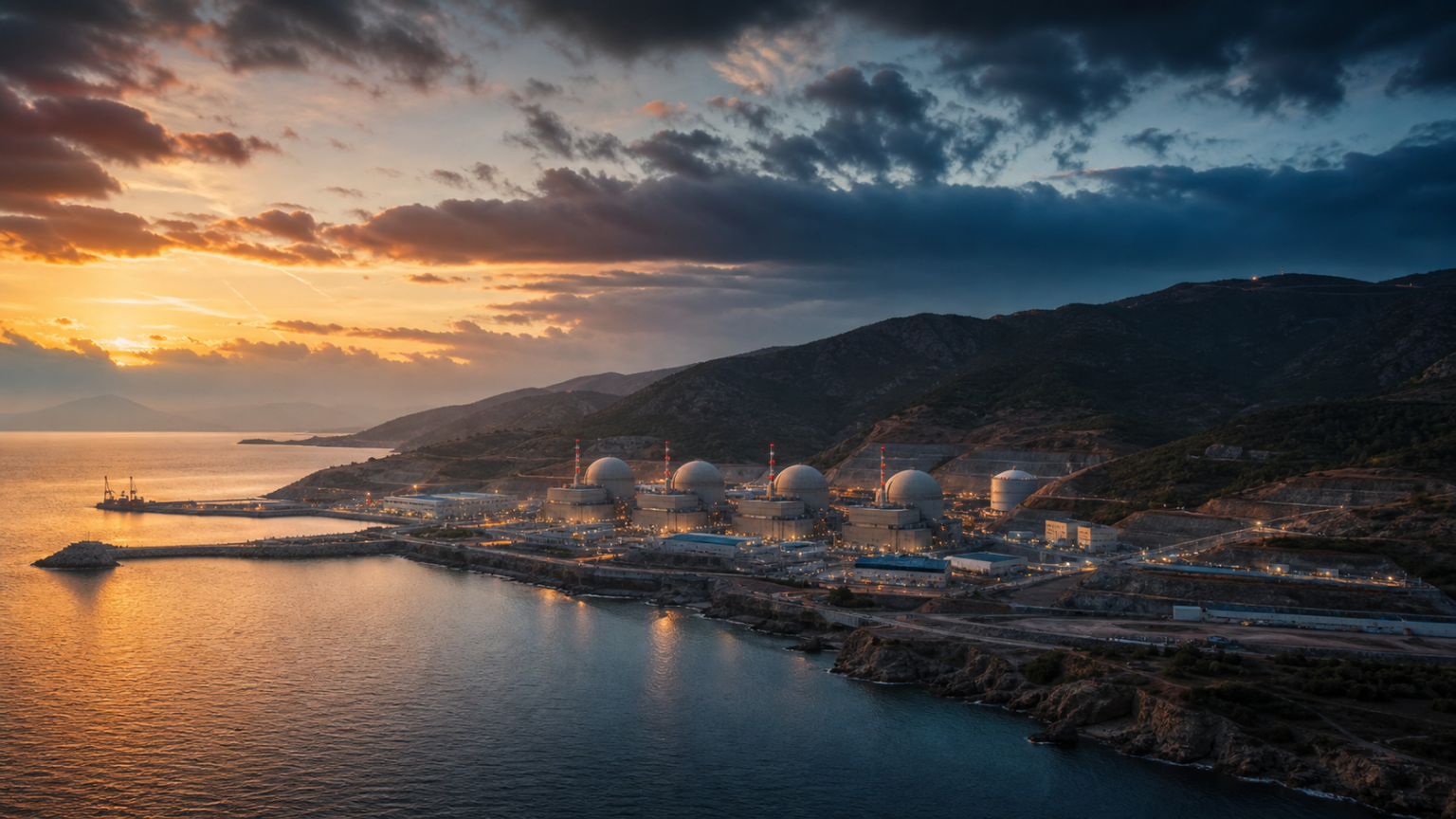 Πυρηνικός σταθμός στις μεσογειακές ακτές της Τουρκίας σε συμβολική απεικόνιση της συνεργασίας Άγκυρας και Μόσχας