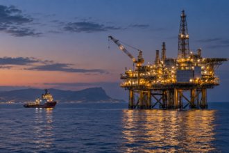 Θεματική εικόνα υπεράκτιας εγκατάστασης φυσικού αερίου στην Ανατολική Μεσόγειο