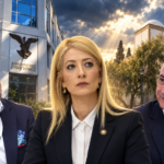 Φωτοσύνθεση με την Αννίτα Δημητρίου, τον Αβέρωφ Νεοφύτου και τον Γιώργο Παμπορίδη, με την Πινδάρου και το Προεδρικό στο βάθος