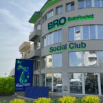 Κτίριο με την επιγραφή BrainRocket και Social Club
