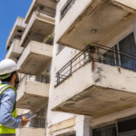 Μηχανικός ελέγχει παλαιά πολυκατοικία ενόψει νομοθετικών αλλαγών για την ασφάλεια κτηρίων