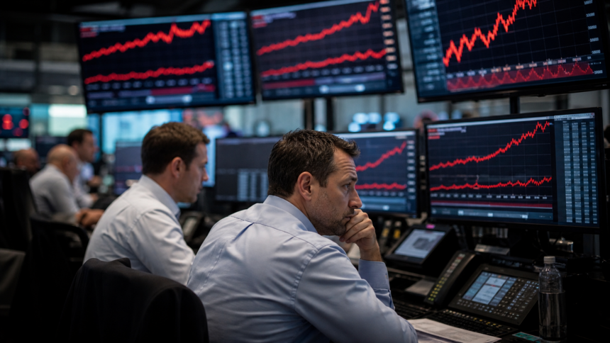 Ευρωπαϊκό trading floor με απότομη άνοδο αποδόσεων ομολόγων στις οθόνες