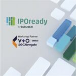 Το λογότυπο του IPOready της Euronext και η V+O Greece SEC Newgate ως Workshop Partner