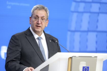 Ο υπουργός Εργασίας Μαρίνος Μουσιούττας σε εκδήλωση του Συμβουλίου της ΕΕ τον Μάρτιο 2026