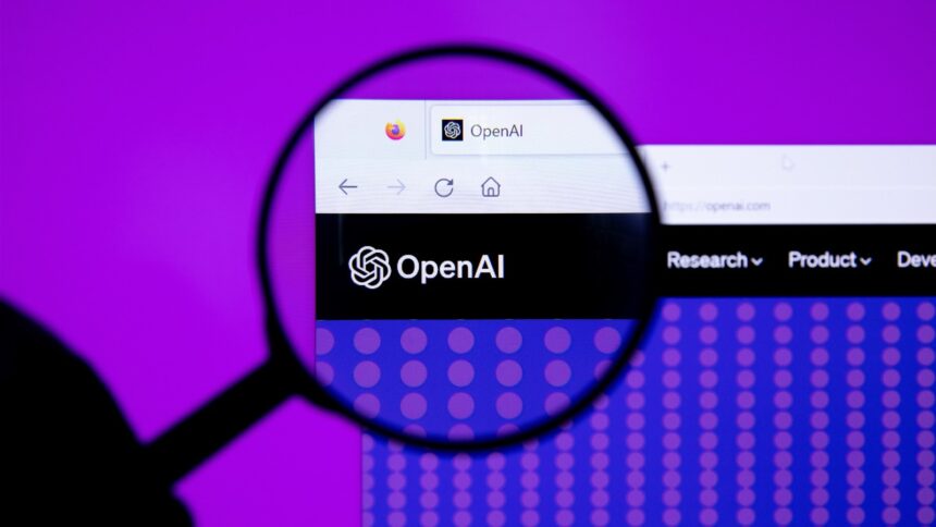 Η ιστοσελίδα της OpenAI σε οθόνη υπολογιστή