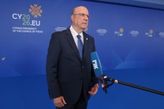 Ο υπουργός Οικονομικών Μάκης Κεραυνός σε εκδήλωση στη Λευκωσία τον Ιούνιο 2026