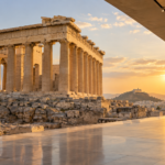 Εικονογραφική απεικόνιση του Παρθενώνα και μουσειακού εκθεσιακού χώρου