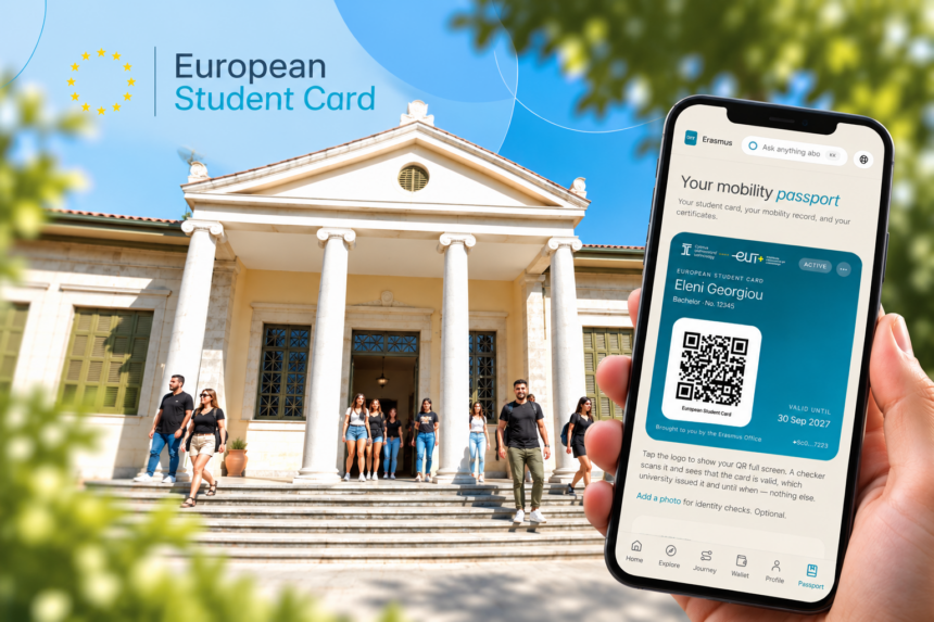 Ευρωπαϊκή Φοιτητική Κάρτα του ΤΕΠΑΚ σε κινητό τηλέφωνο