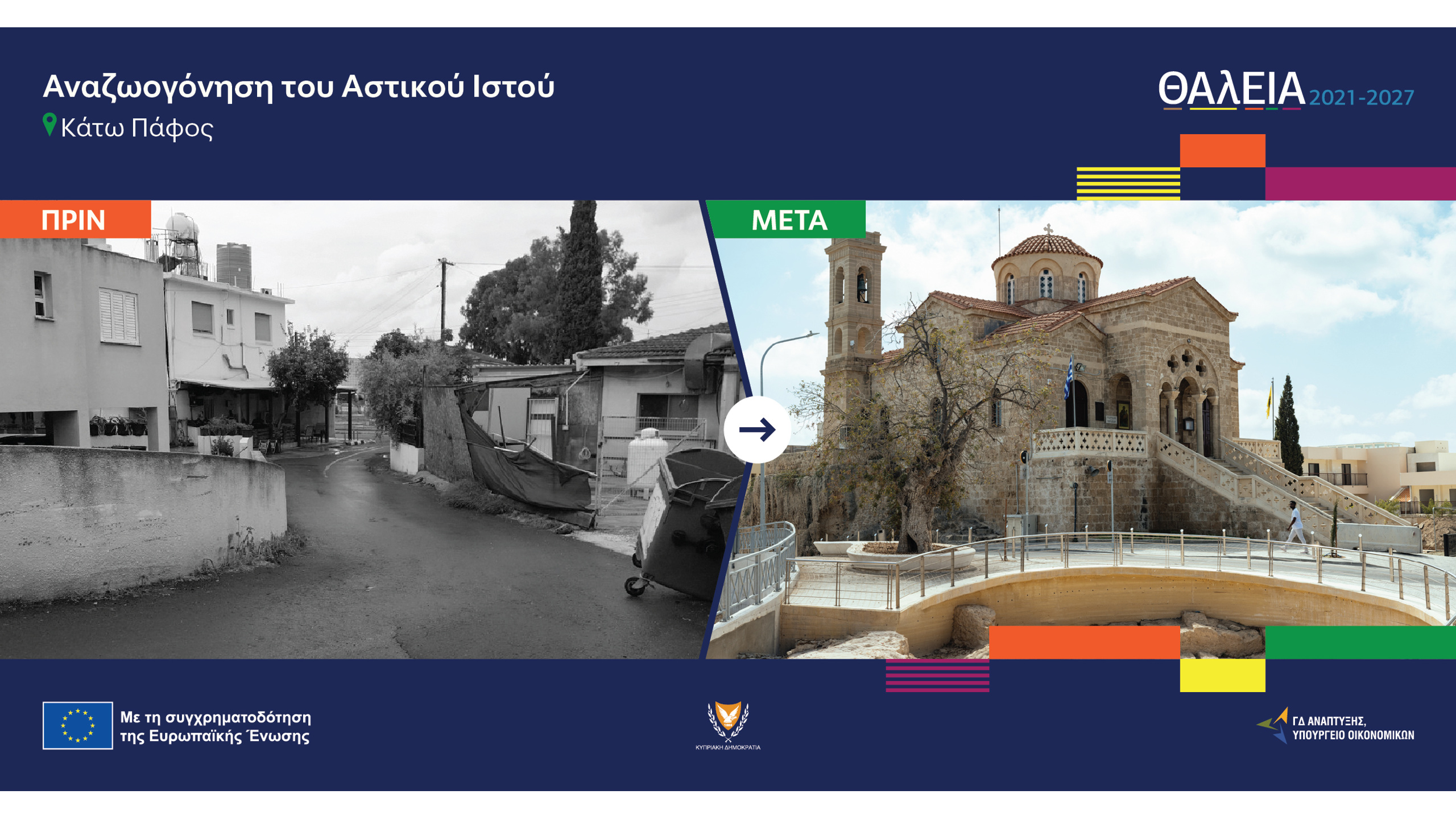 Η αστική ανάπλαση στην Κάτω Πάφο πριν και μετά