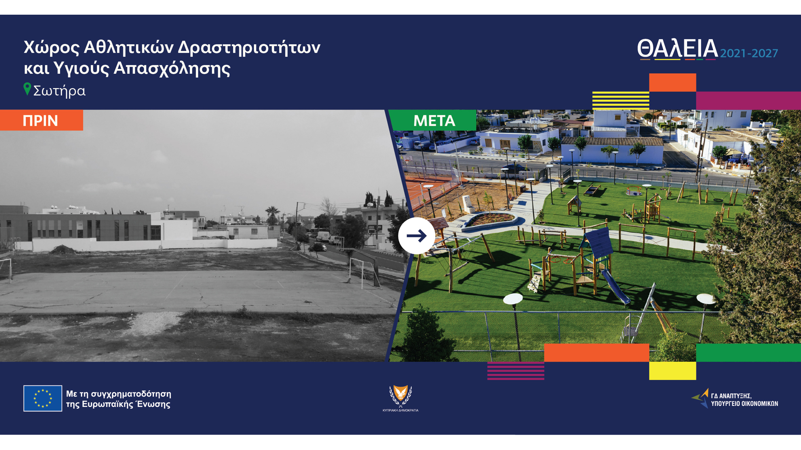 Ο χώρος άθλησης και υγιούς απασχόλησης στη Σωτήρα πριν και μετά