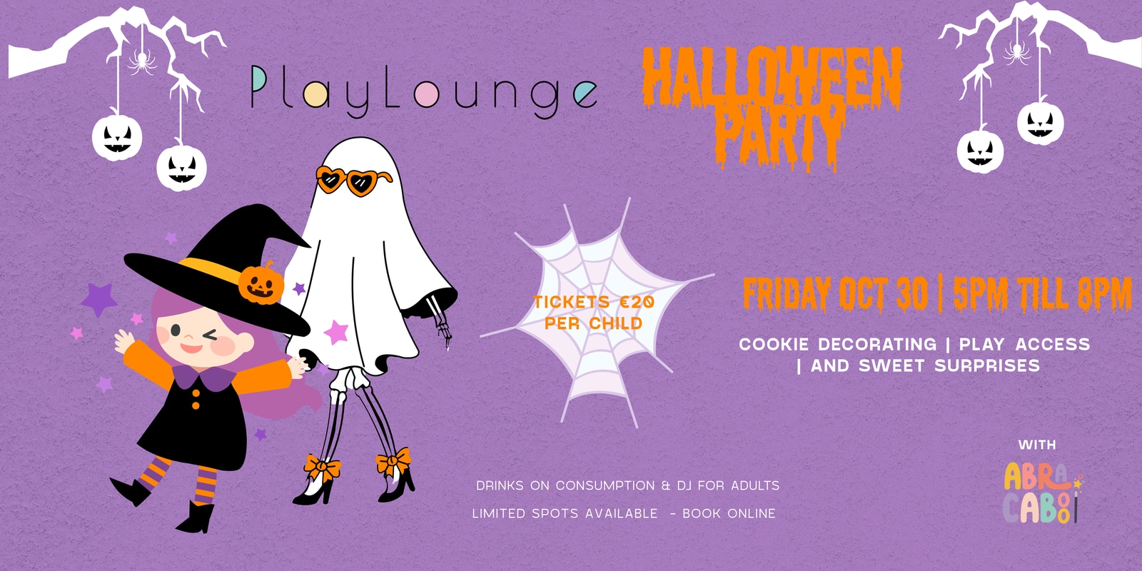 Επίσημη αφίσα του Halloween Party στο PlayLounge στις 30 Οκτωβρίου 2026