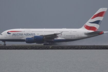A380 της British Airways αναχωρεί από το Σαν Φρανσίσκο