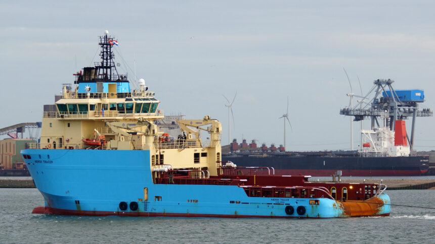 Το πλοίο Maersk Tracer, σημερινό VB Abeille Marengo, στο Nieuwe Waterweg της Ολλανδίας το 2014