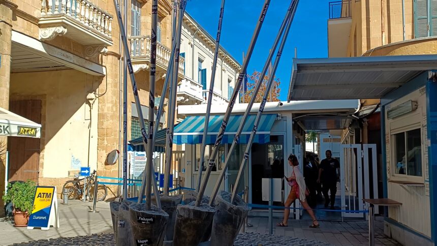 Το σημείο διέλευσης στην οδό Λήδρας στη Λευκωσία