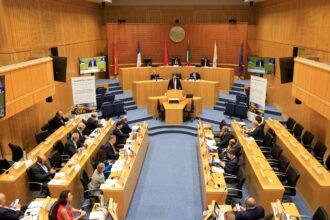 Η αίθουσα της Βουλής των Αντιπροσώπων στη Λευκωσία