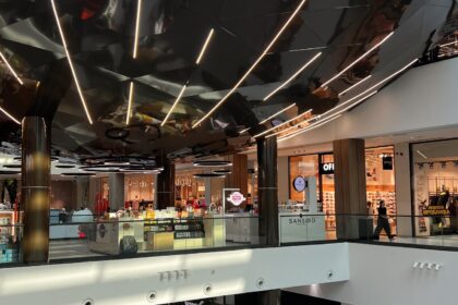 Καταστήματα στο εσωτερικό εμπορικού κέντρου στα Σκόπια το 2026