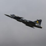 Σουηδικό Gripen E σε πτήση στο RAF Fairford