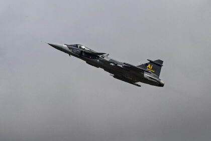 Σουηδικό Gripen E σε πτήση στο RAF Fairford
