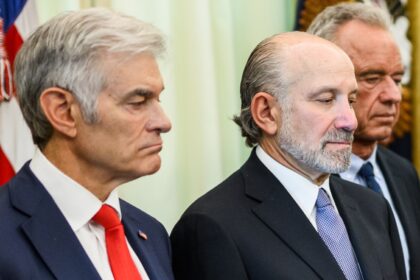Στελέχη της Regeneron σε εκδήλωση στον Λευκό Οίκο