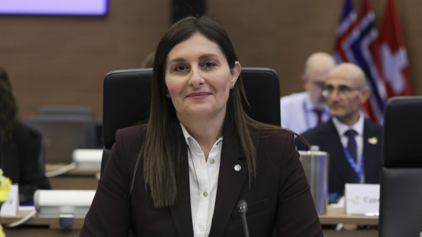 Η υφυπουργός Ναυτιλίας Μαρίνα Χατζημανώλη σε συνάντηση υπουργών ναυτιλίας, 29 Απριλίου 2026.
