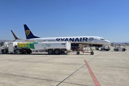 Αεροσκάφος της Ryanair στο αεροδρόμιο Πάφου τον Σεπτέμβριο 2026