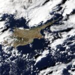Δορυφορική φωτογραφία της Κύπρου και νεφώσεων στην ανατολική Μεσόγειο, 2 Οκτωβρίου 2026