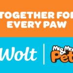 Το επίσημο γραφικό Together for Every Paw με τα λογότυπα Wolt και Mr & Mrs Pet